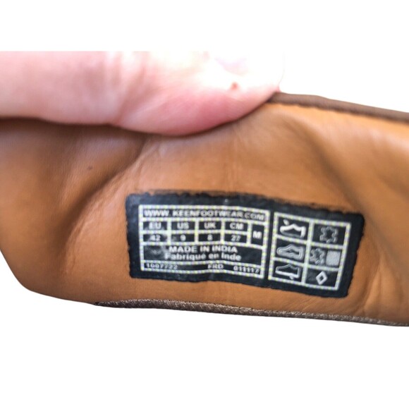 Keen Austin Men's Size 9 US Brown Black Leather Lace On Low Top Casual Shoes - Picture 8 of 9